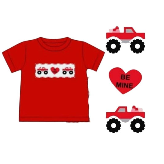 Monster truck valentines shirts
