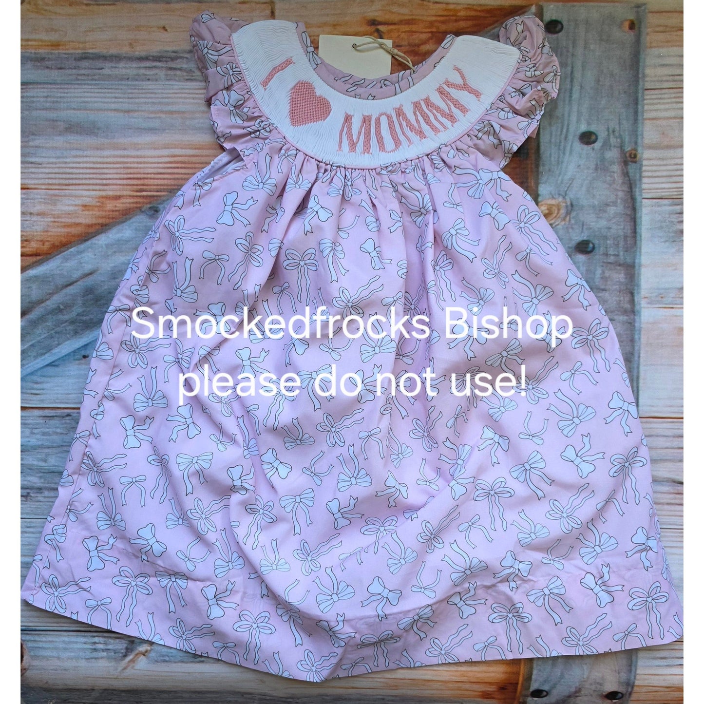 I love mommy Dress with optional doll dress pink bow