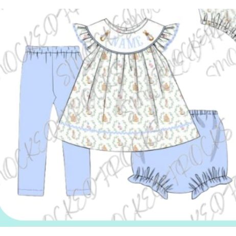 Peter Rabbit Name smocks