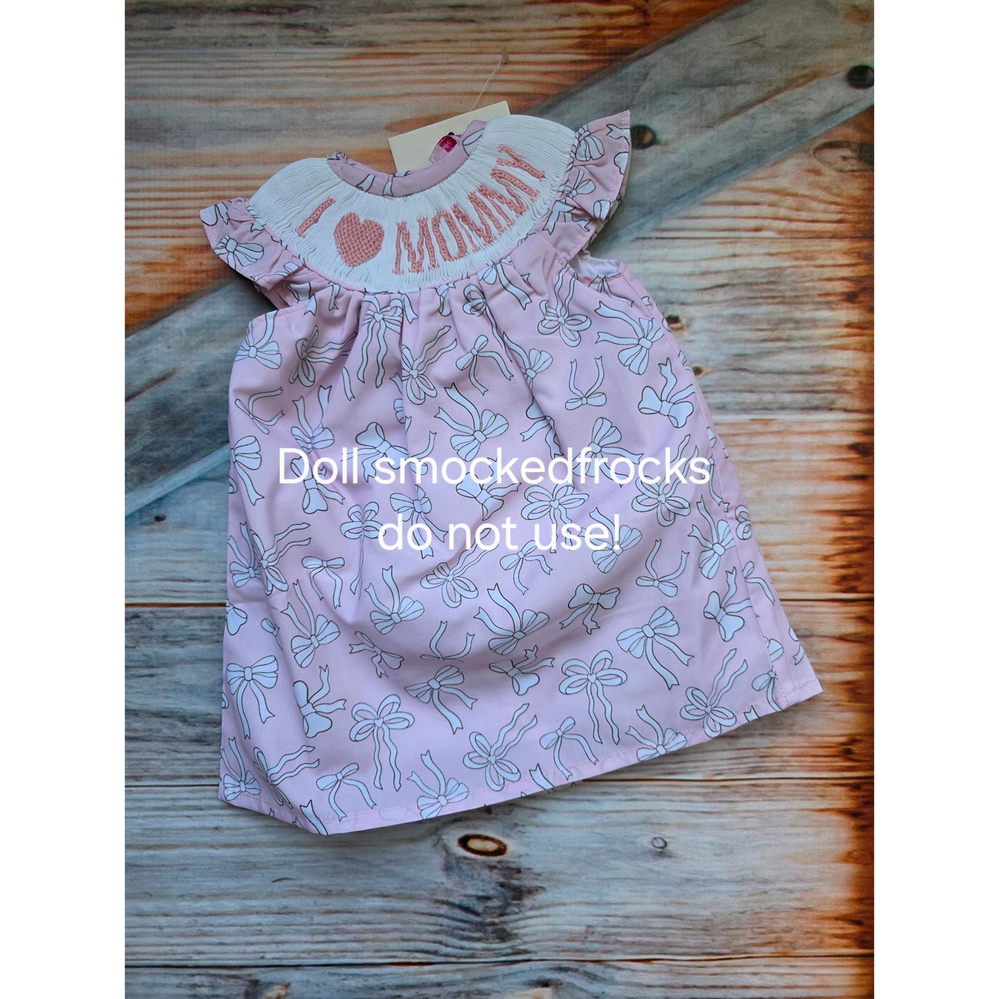 I love mommy Dress with optional doll dress pink bow