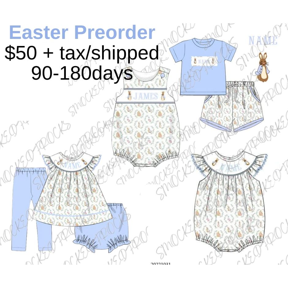 Peter Rabbit Name smocks