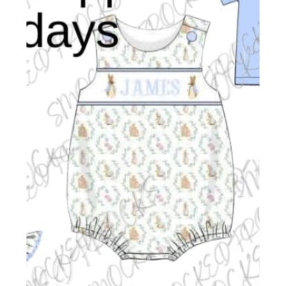 Peter Rabbit Name smocks