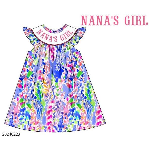 Name Smocks Girls Water Color