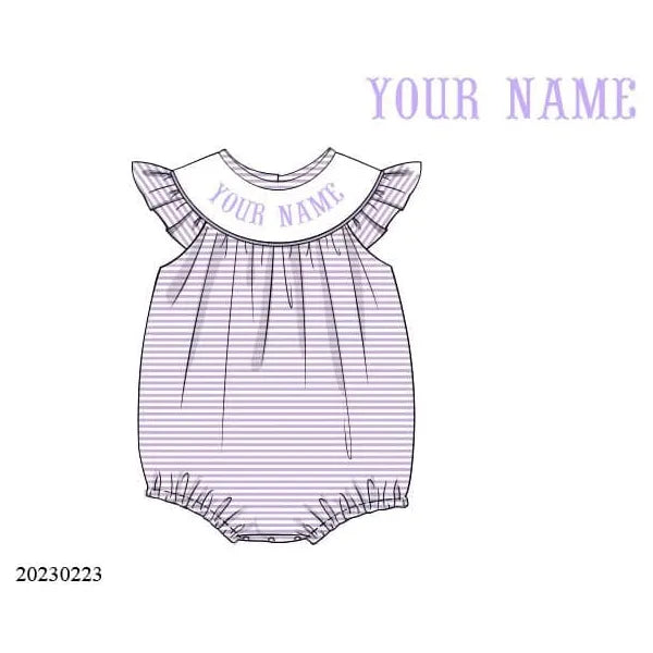 Name Smocks Girls Purple