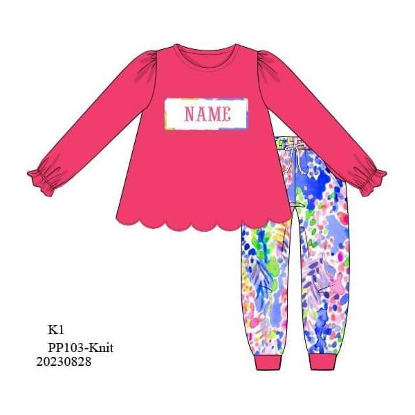 Name Smocks Girls Water Color