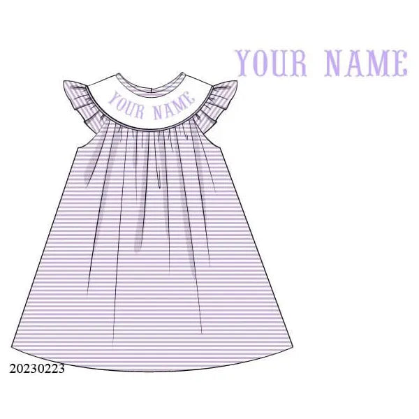 Name Smocks Girls Purple