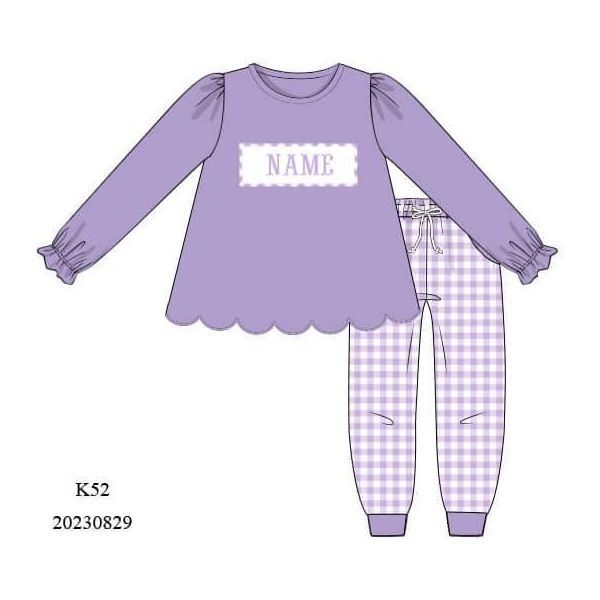 Name Smocks Girls Purple