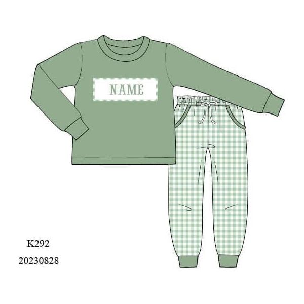 Name Smocks Boys Green