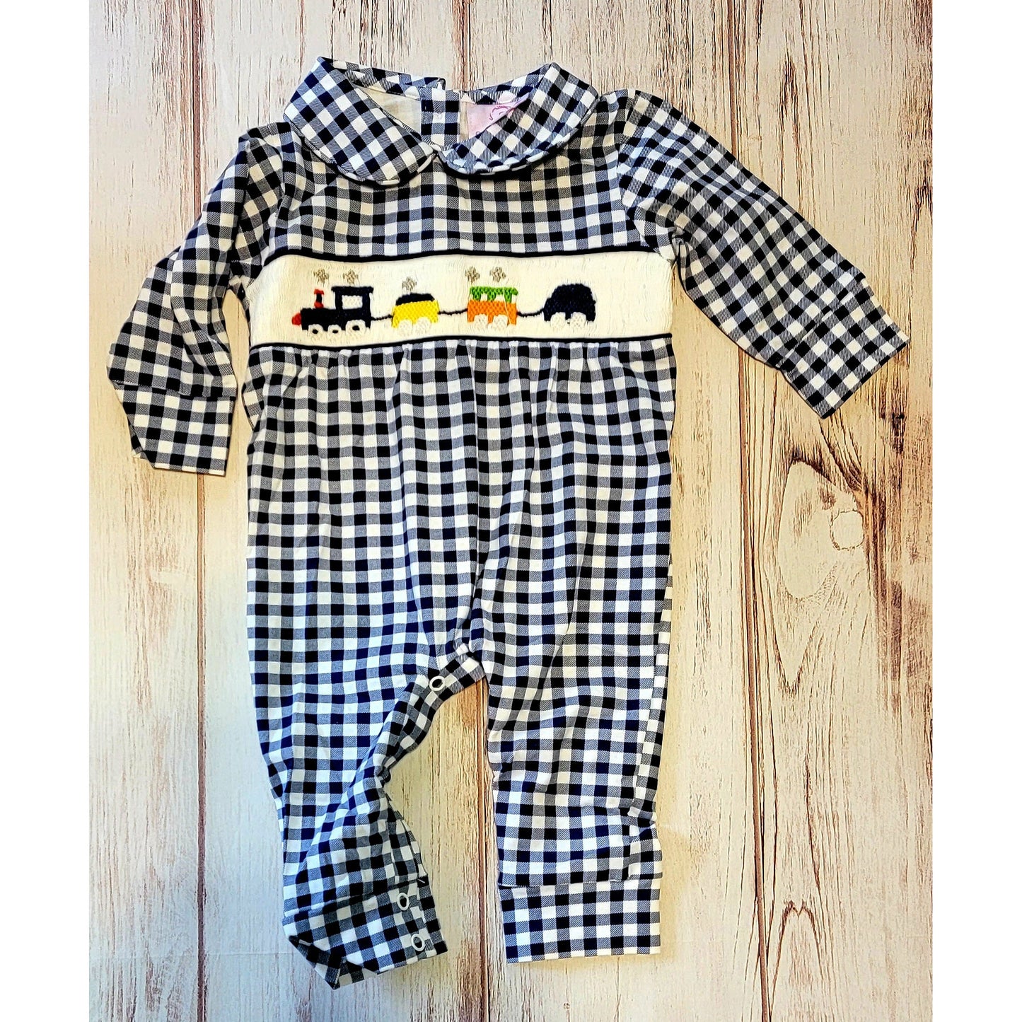  Train Romper by SmockedFrock's sold by SmockedFrock's